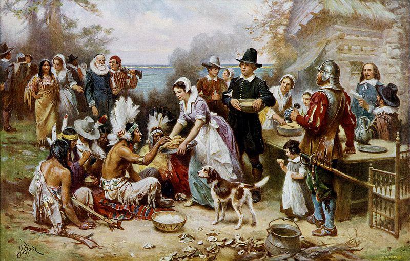 Jean Leon Gerome Ferris The First Thanksgiving china oil painting image